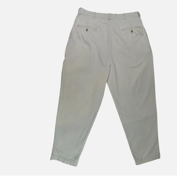 Vintage Ralph Lauren Double RL Pants 36x32 Khaki Pleated Made In USA 100% Cotton - Picture 1 of 7